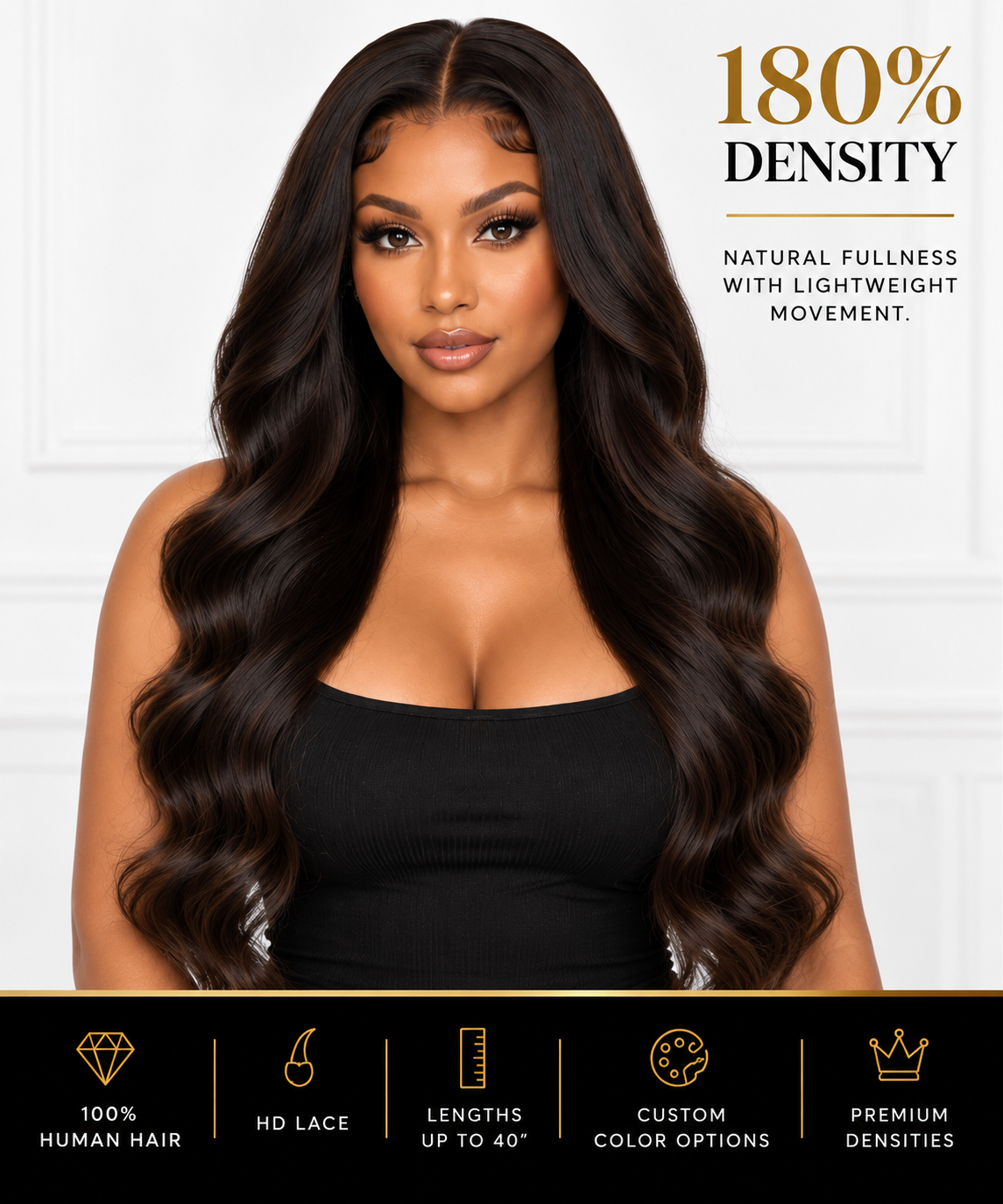 180 percent wig density model